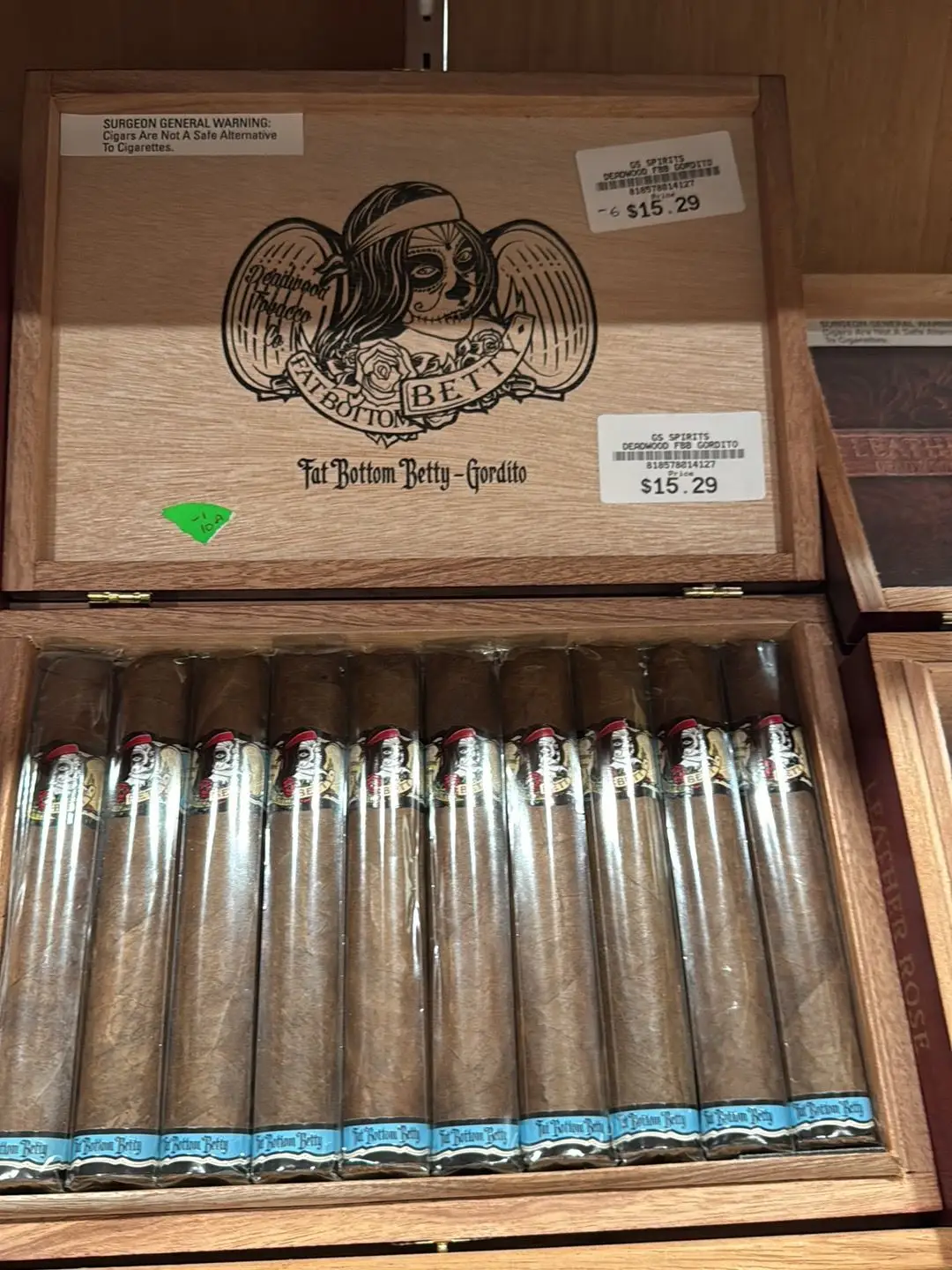 Fat Bottom Betty Gordito cigars at GS Spirits cigar shop in Eastlake Ohio