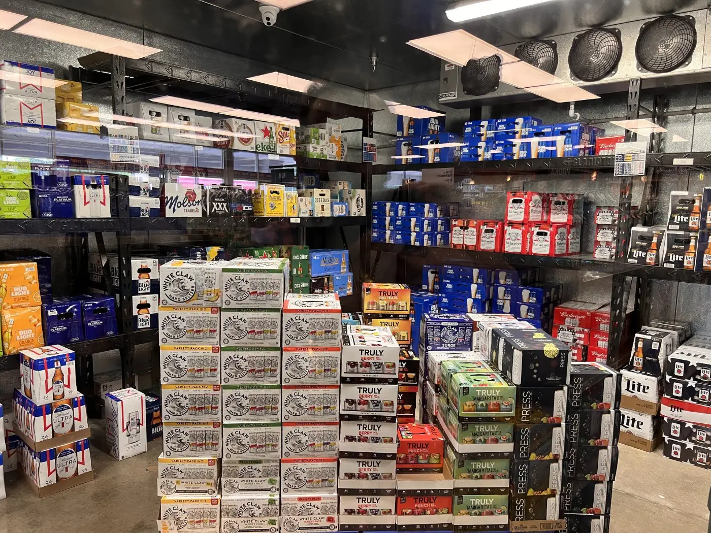 GS Spirits Beer Cave interior with bulk beer selection in Eastlake Ohio